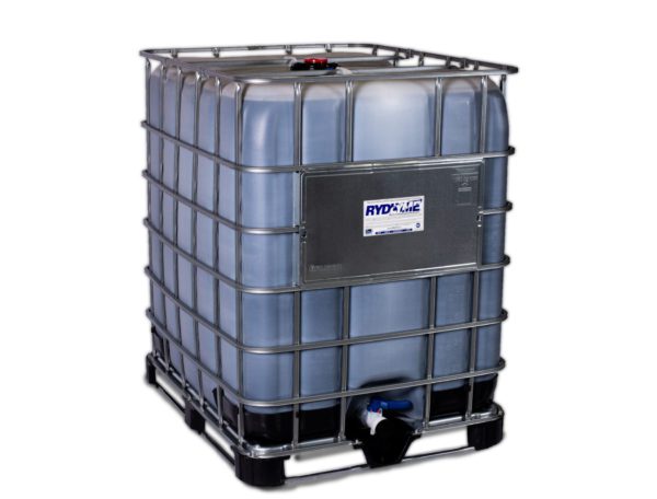 Descalcificador Biodegradable RYDLYME . Product shown in 330 gallon container.
